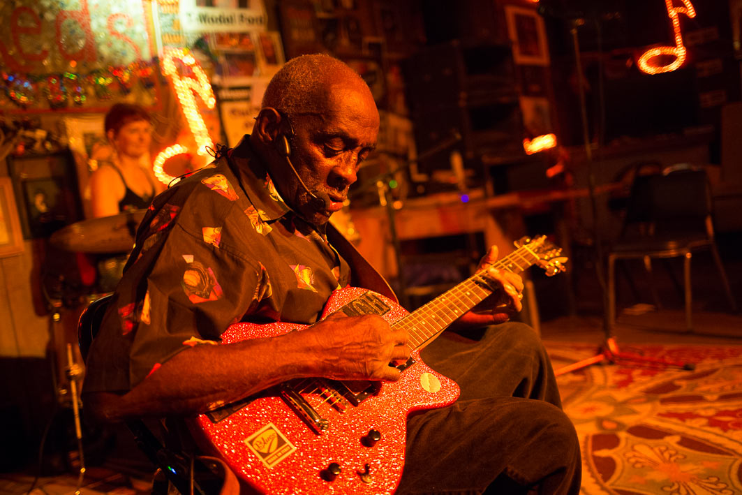 83-year-old Leo Bud Welch sings the Blues at Red's Lounge in Clarksdale, Mississippi, who many call the home of the Blues.